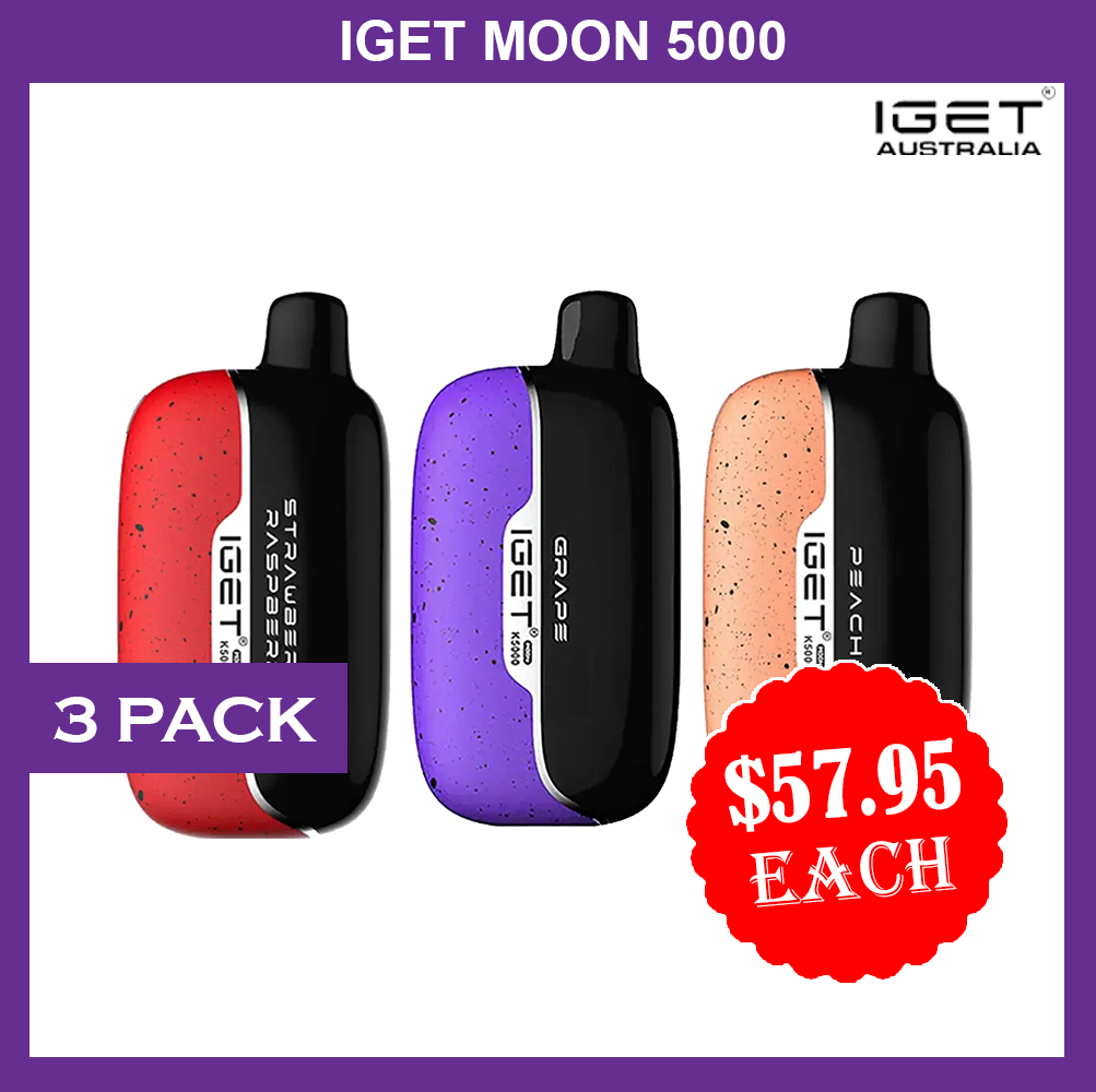 IGET MOON 5000 Puffs 3 Pack